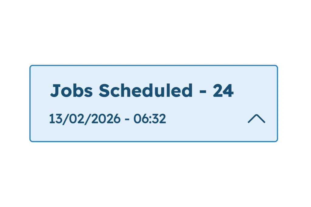 Auto scheduling software showing jobs scheduled automatically for field teams.