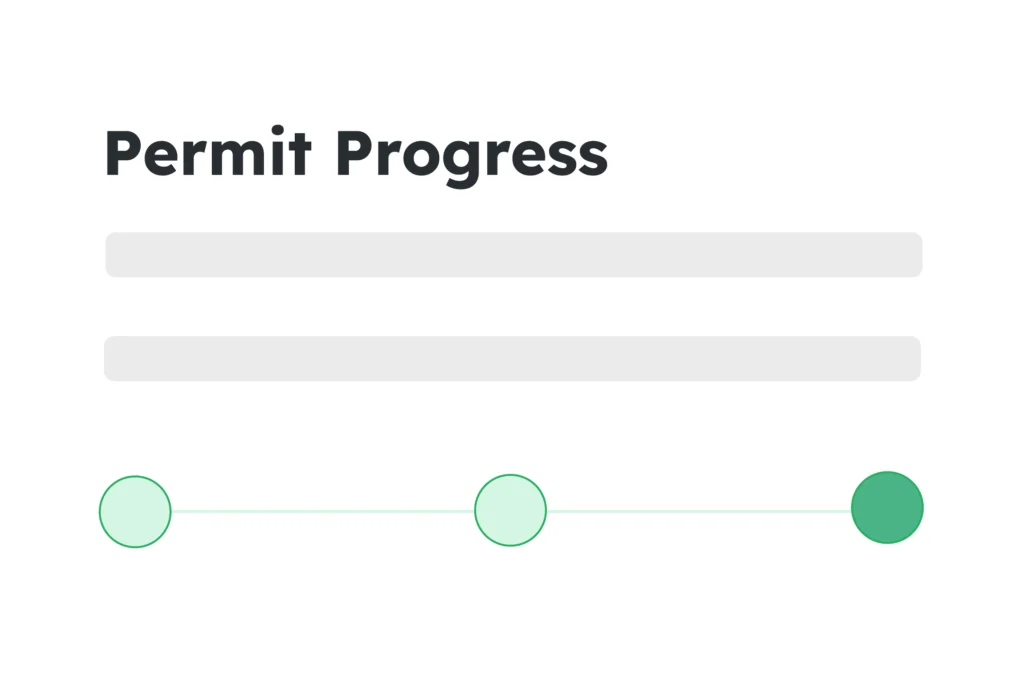 Street works permit progress tracked through key approval stages.