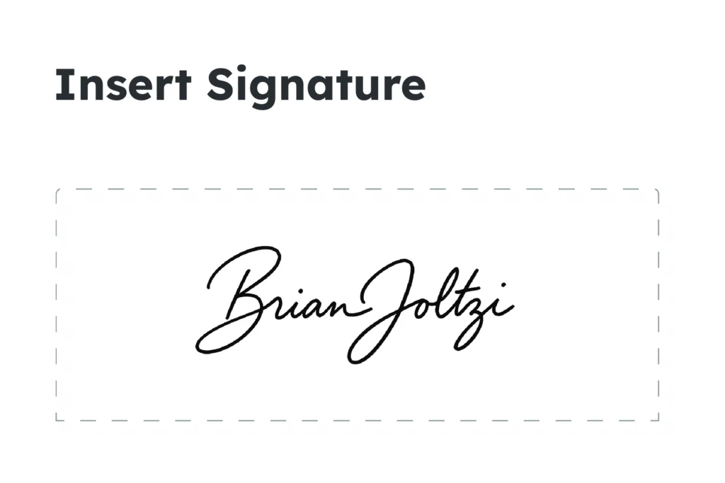 Digital signature captured as part of a completed site survey.