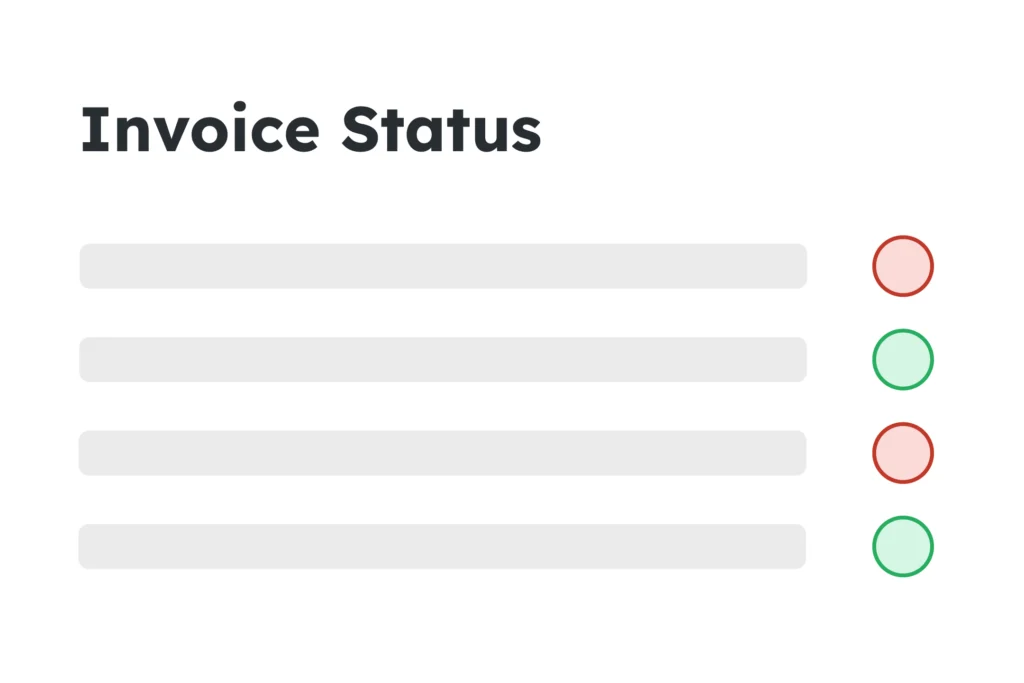 Supplier invoice status tracking for approved and outstanding invoices.