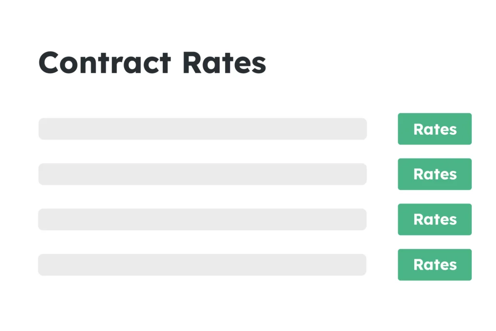 Subcontractor contract rates managed centrally for utility work