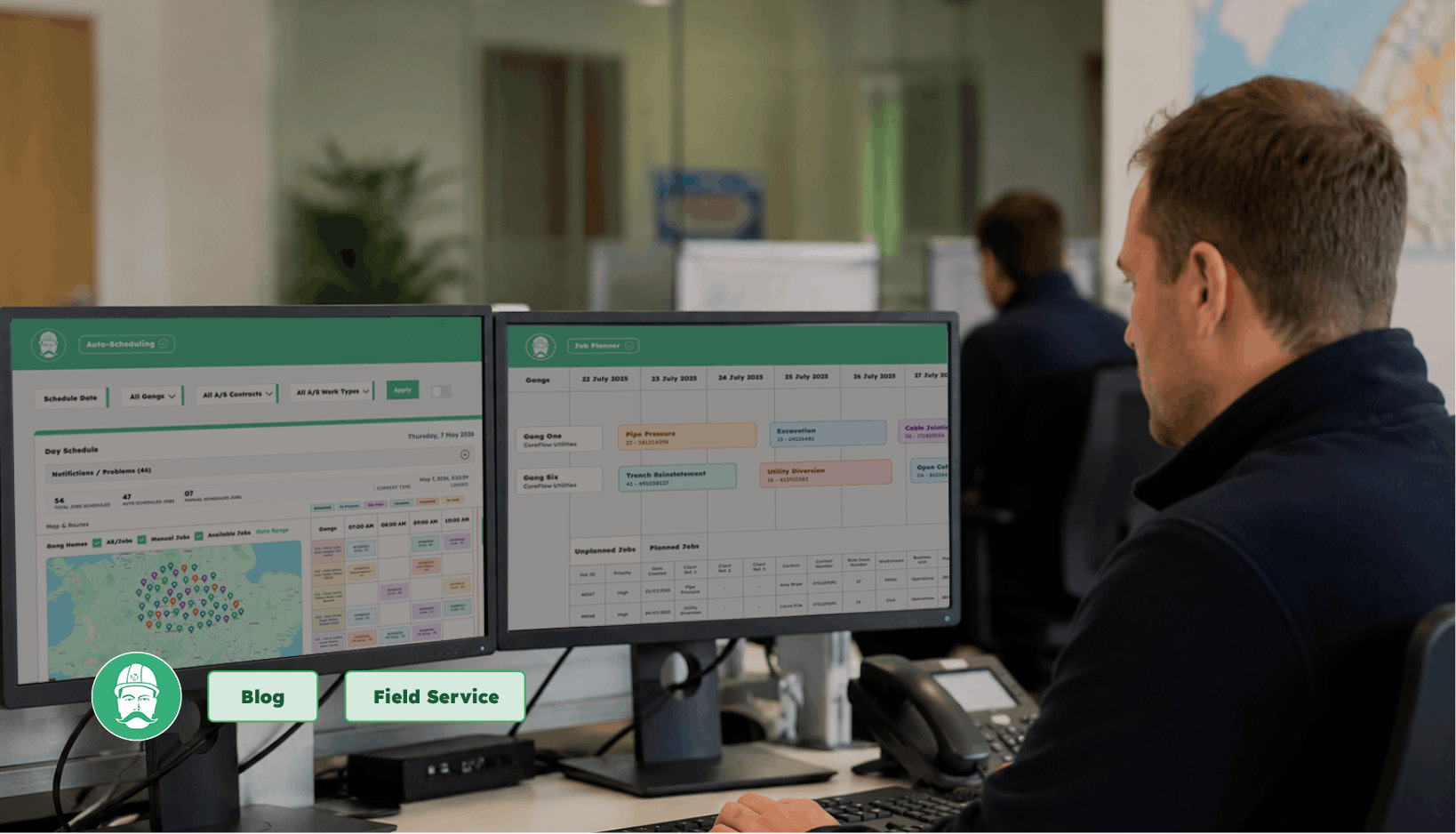 Depotnet workforce management software helping office teams schedule work, monitor operations and manage field workforce activity.